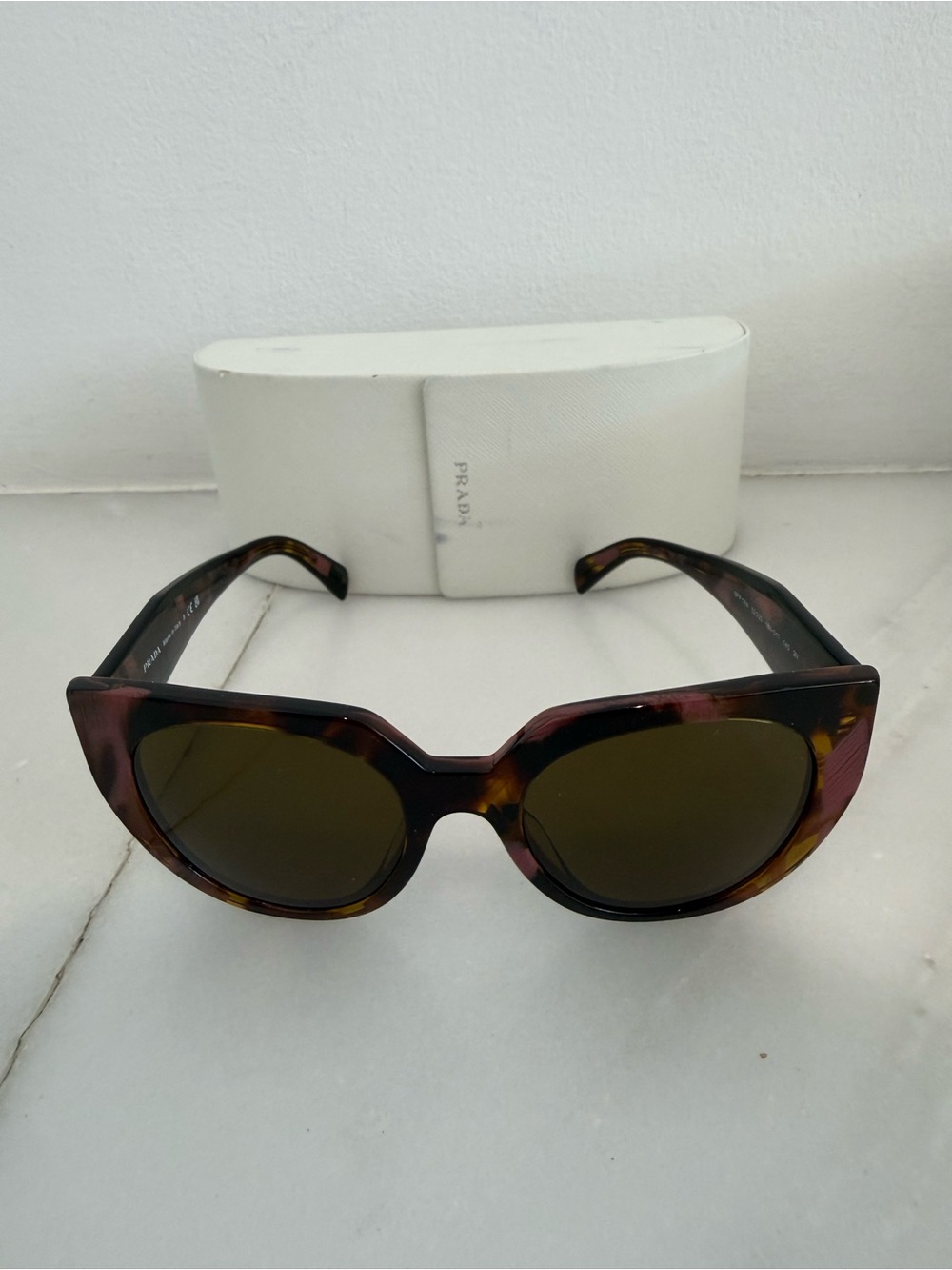 Prada Women's Tortoiseshell Cat-Eye Sunglasses - Brown Lenses